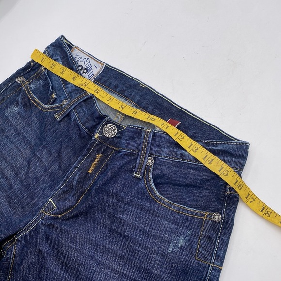 John B Stetson 1014 Rocker Fit Boot Leg Blue Jeans Mens 31x34 Western Cowboy - Picture 7 of 12